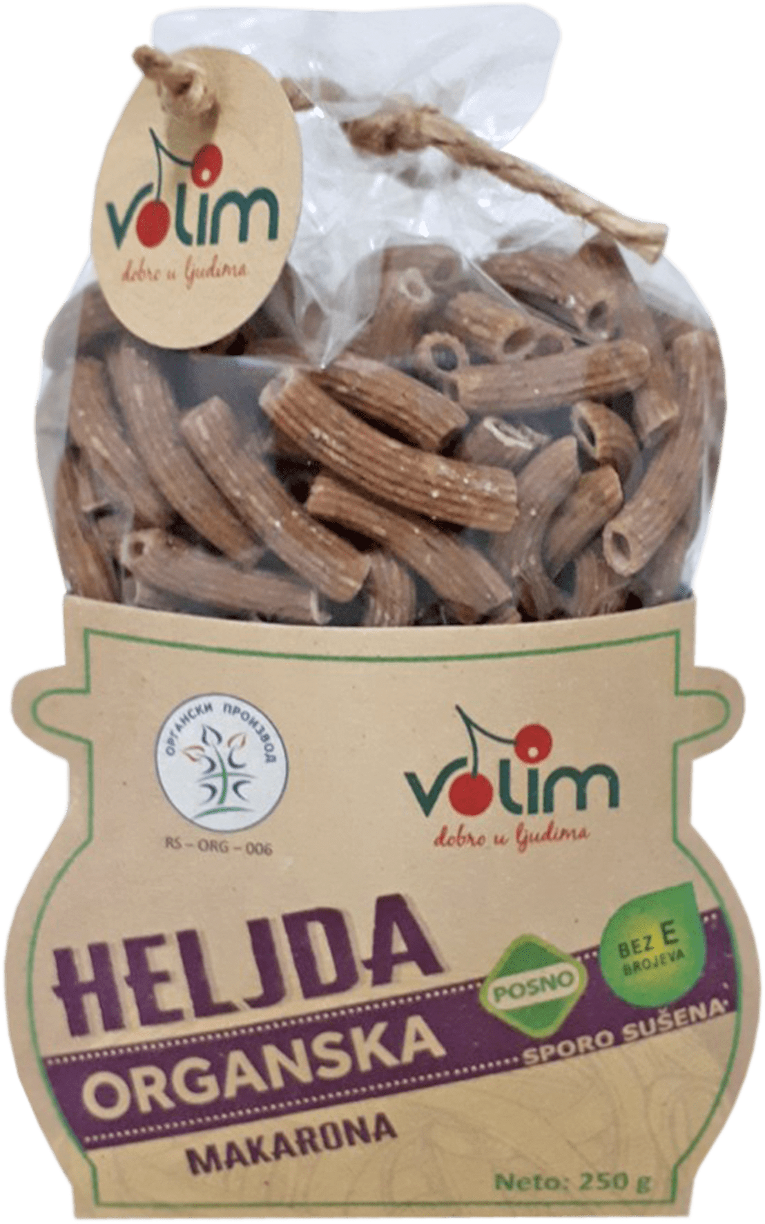 HELJDA ORGANSKA MAKARONA 250 g